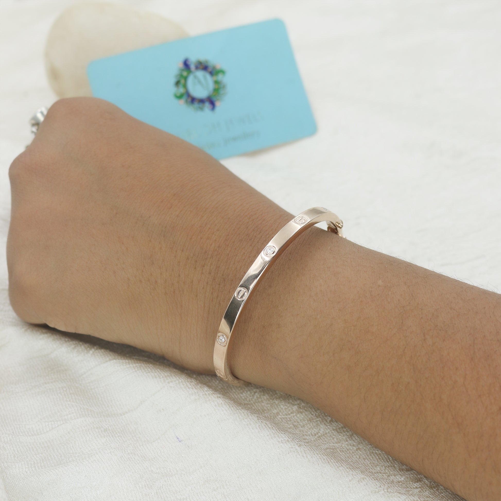 Diamond Gold Bangle for Women – Elegant Luxury Designer Cuff Bracelet - Anirudh Jewels