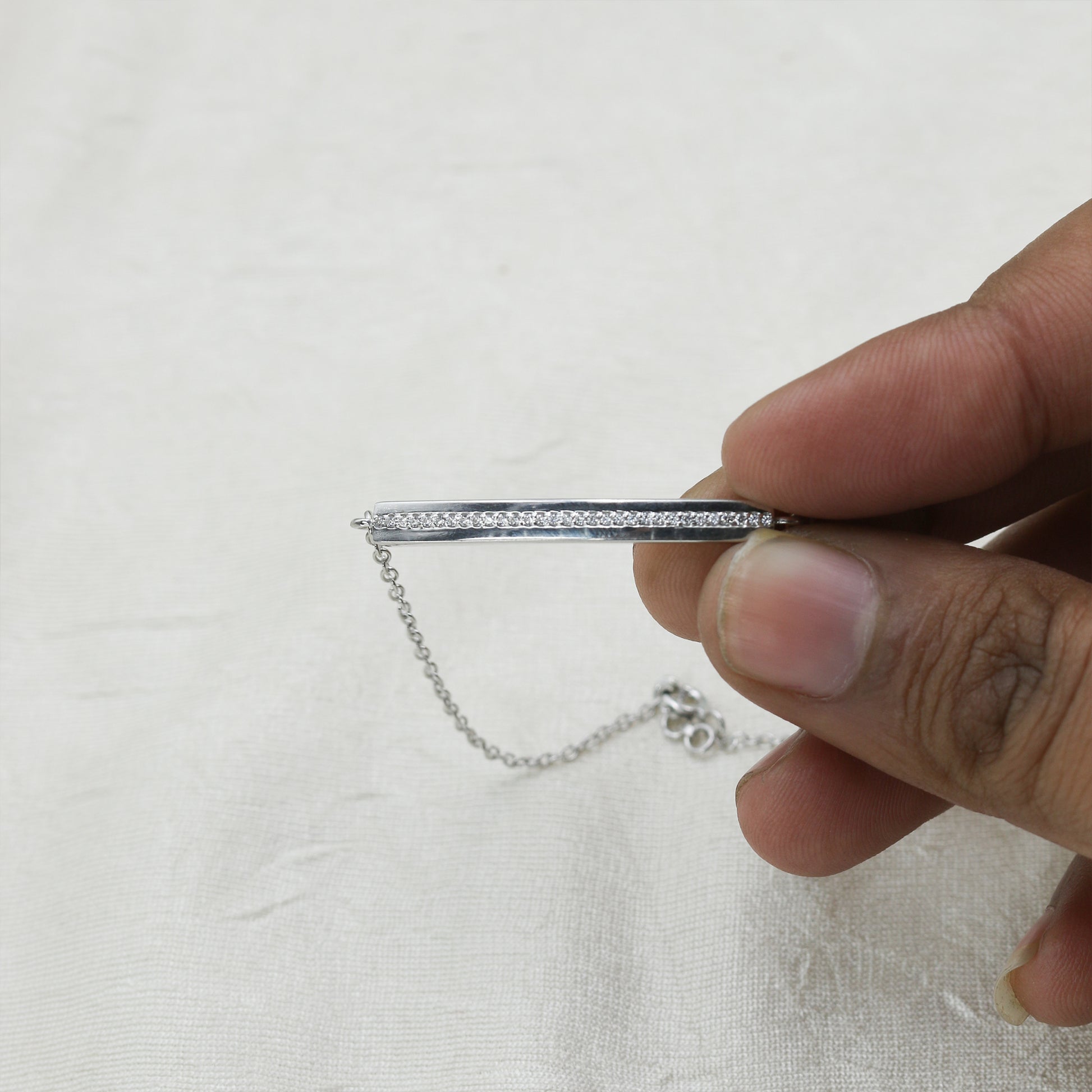 Minimal Diamond Bar Gold Bracelet - Anirudh Jewels