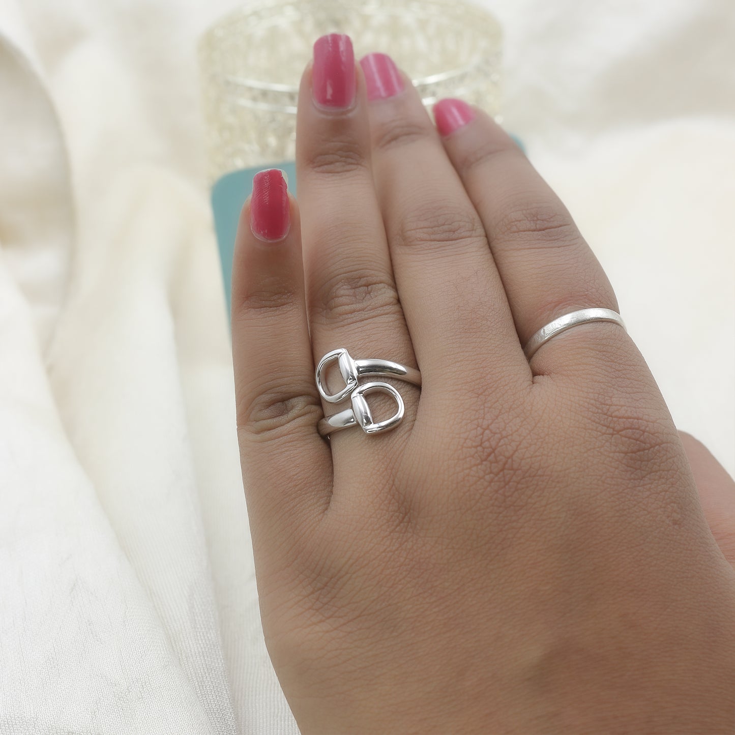 Equestrian-Inspired White Gold Ring