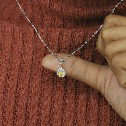 Diamond Opal Halo Gold Pendant for Women – Elegant Designer Necklace Pendant - Anirudh Jewels