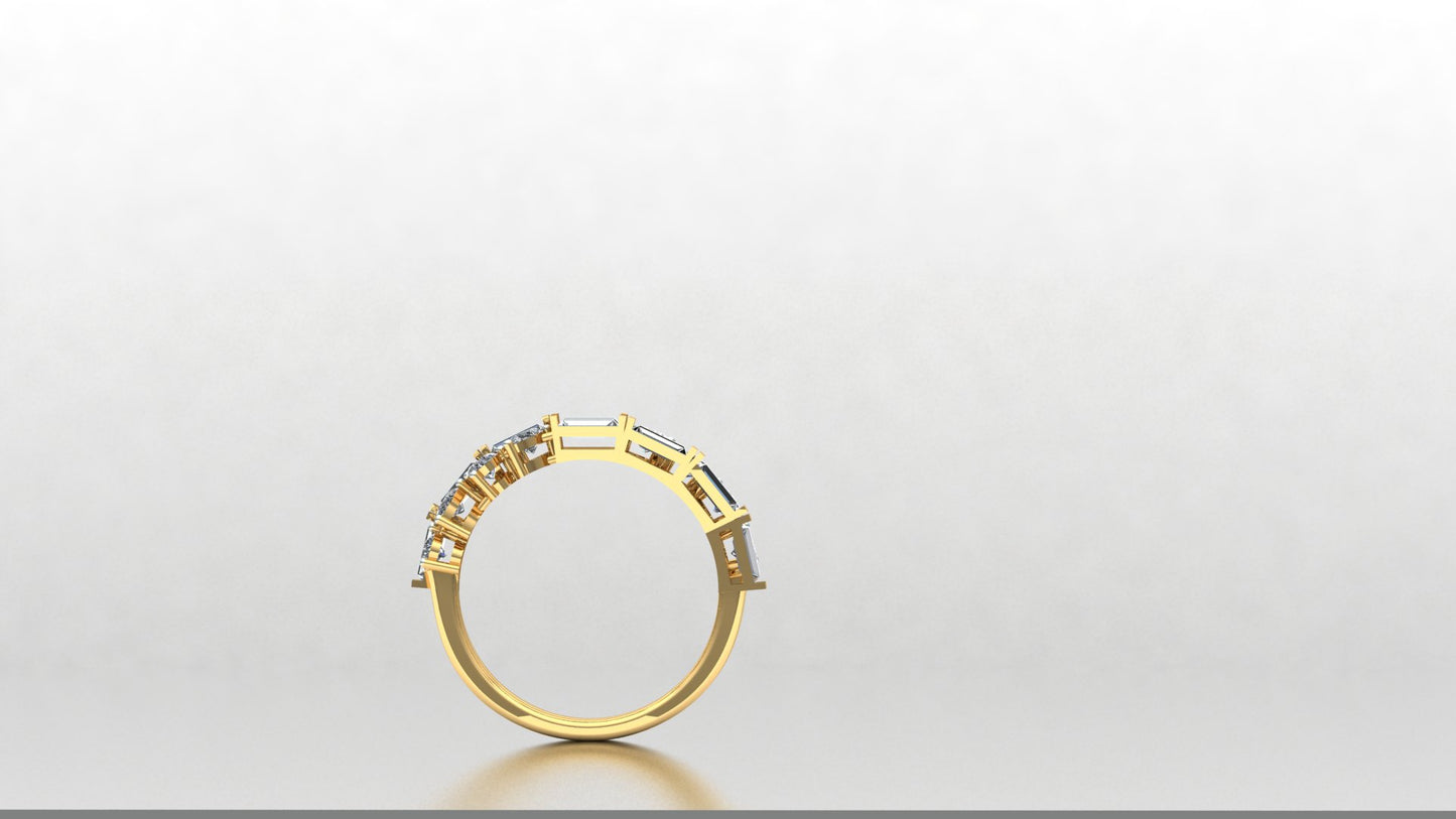 CVD Diamond Wide Channel Band Ring