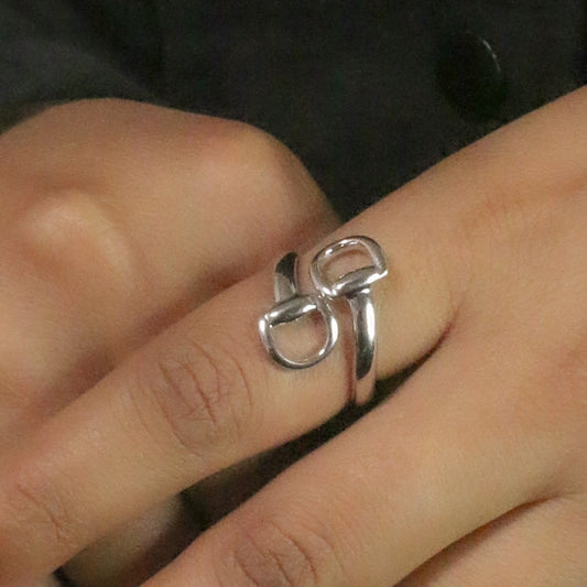Equestrian-Inspired White Gold Ring - Anirudh Jewels