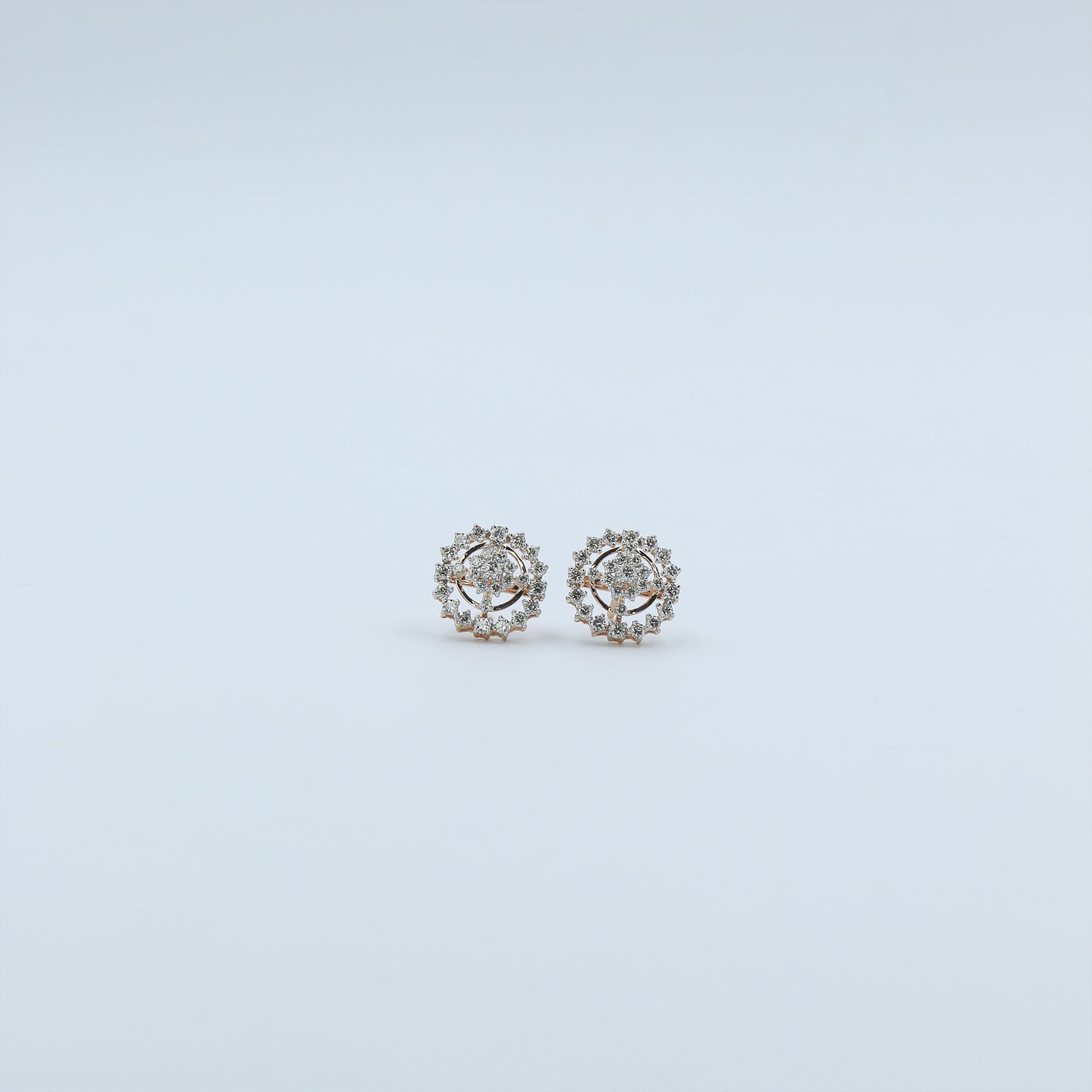 Diamond Radiance Sunburst Stud Earrings