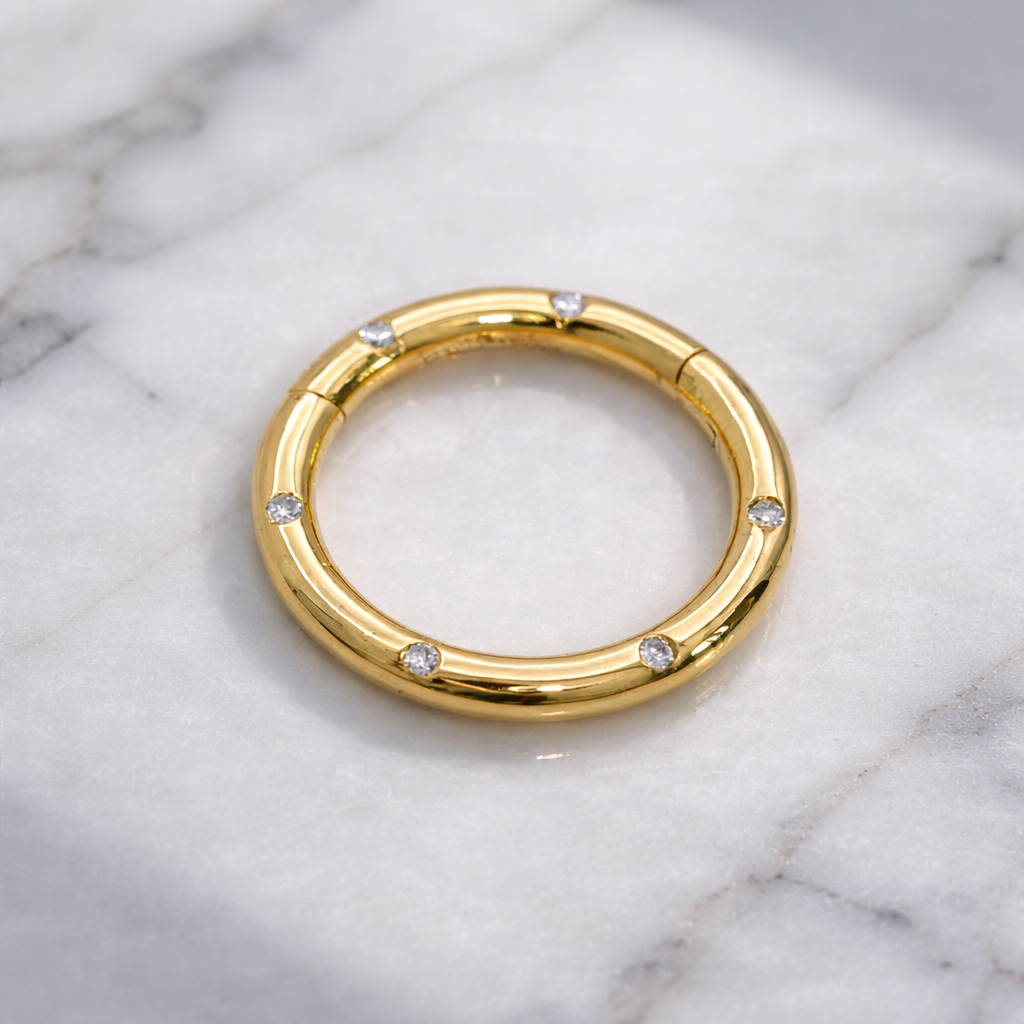 Diamond Circular Gold Lock Pendant – CVD Diamond Round Lock - Anirudh Jewels