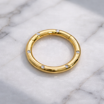 Diamond Circular Gold Lock Pendant – CVD Diamond Round Lock - Anirudh Jewels