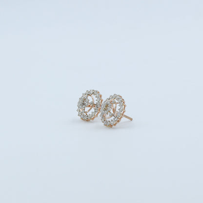 Diamond Radiance Sunburst Stud Earrings