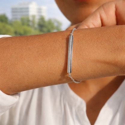 Minimal Diamond Bar Gold Bracelet - Anirudh Jewels