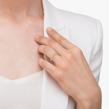 Yellow Gold 2MM Diamond Eternity Band