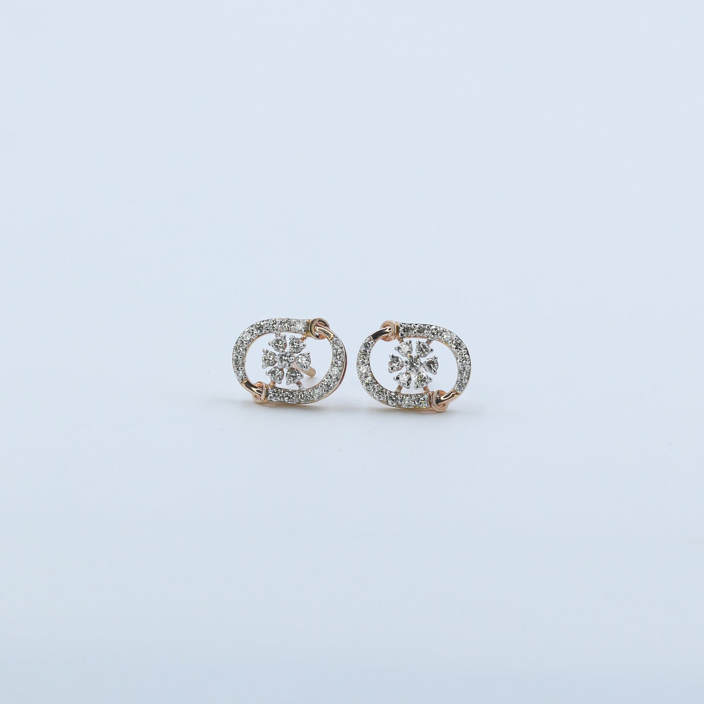 Diamond Orbital Halo Stud Earrings