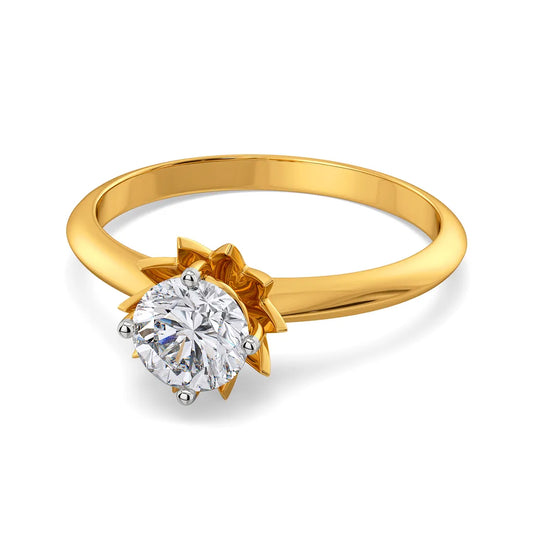 Yellow Gold Diamond Solitaire Engagement Ring