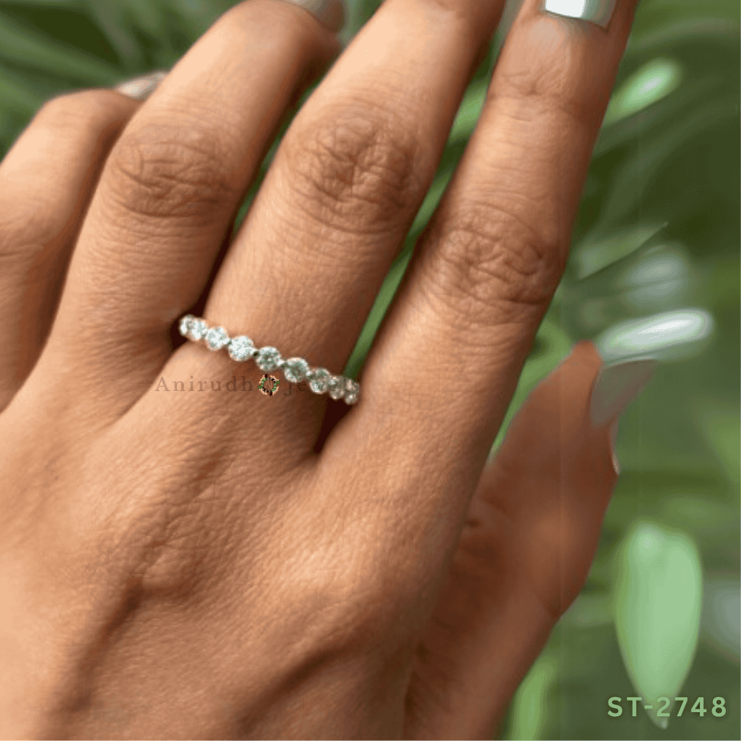 Bezel-Chain Eternity Ring By Anirudh Jewels