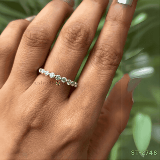 Bezel-Chain Eternity Ring By Anirudh Jewels