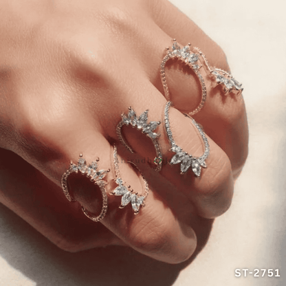 Radiant Blooming lily Diamond Ring By Anirudh Jewels