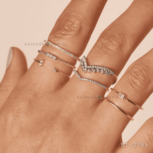 Handcrafted Beaded Finish Diamond Ring By Anirudh Jewels