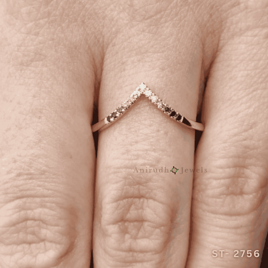 Radiant V Diamond Ring by Anirudh Jewels