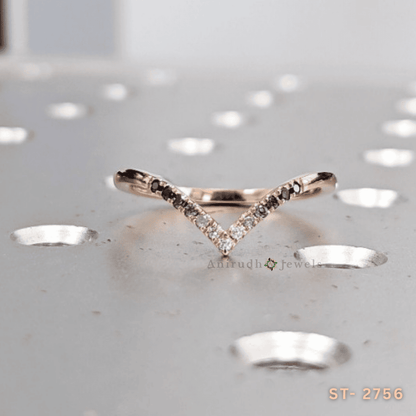 Radiant V Diamond Ring by Anirudh Jewels