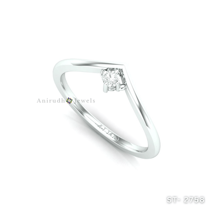Graceful V Diamond Ring by Anirudh Jewels