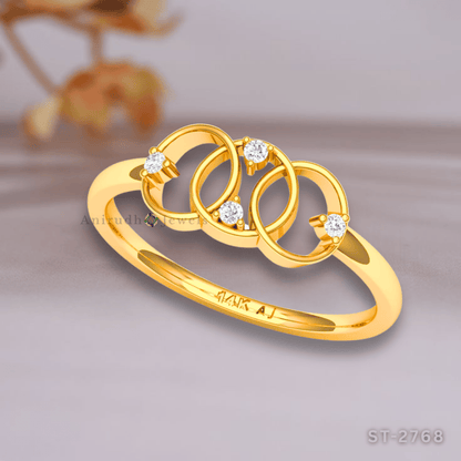 Trio Harmony Diamond Ring by Anirudh Jewels
