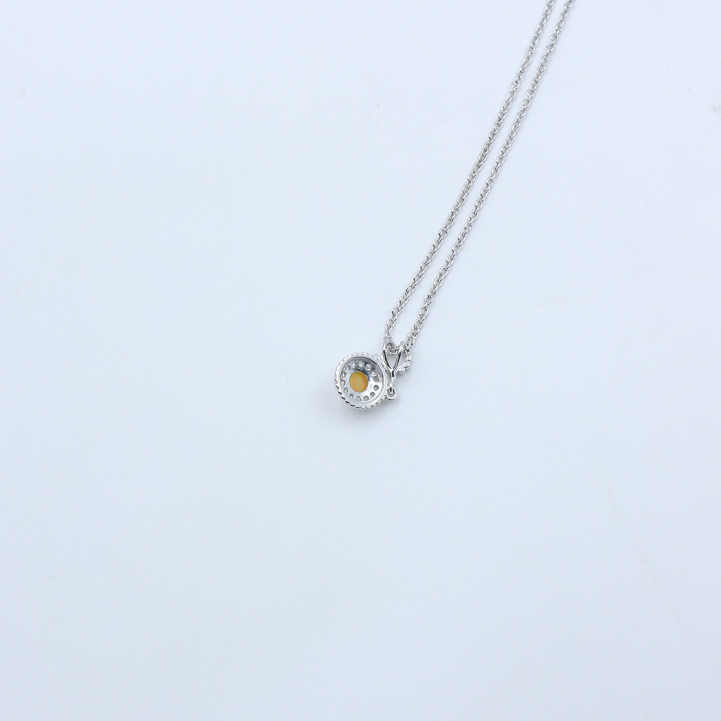 Diamond Opal Halo Gold Pendant for Women – Elegant Designer Necklace Pendant - Anirudh Jewels