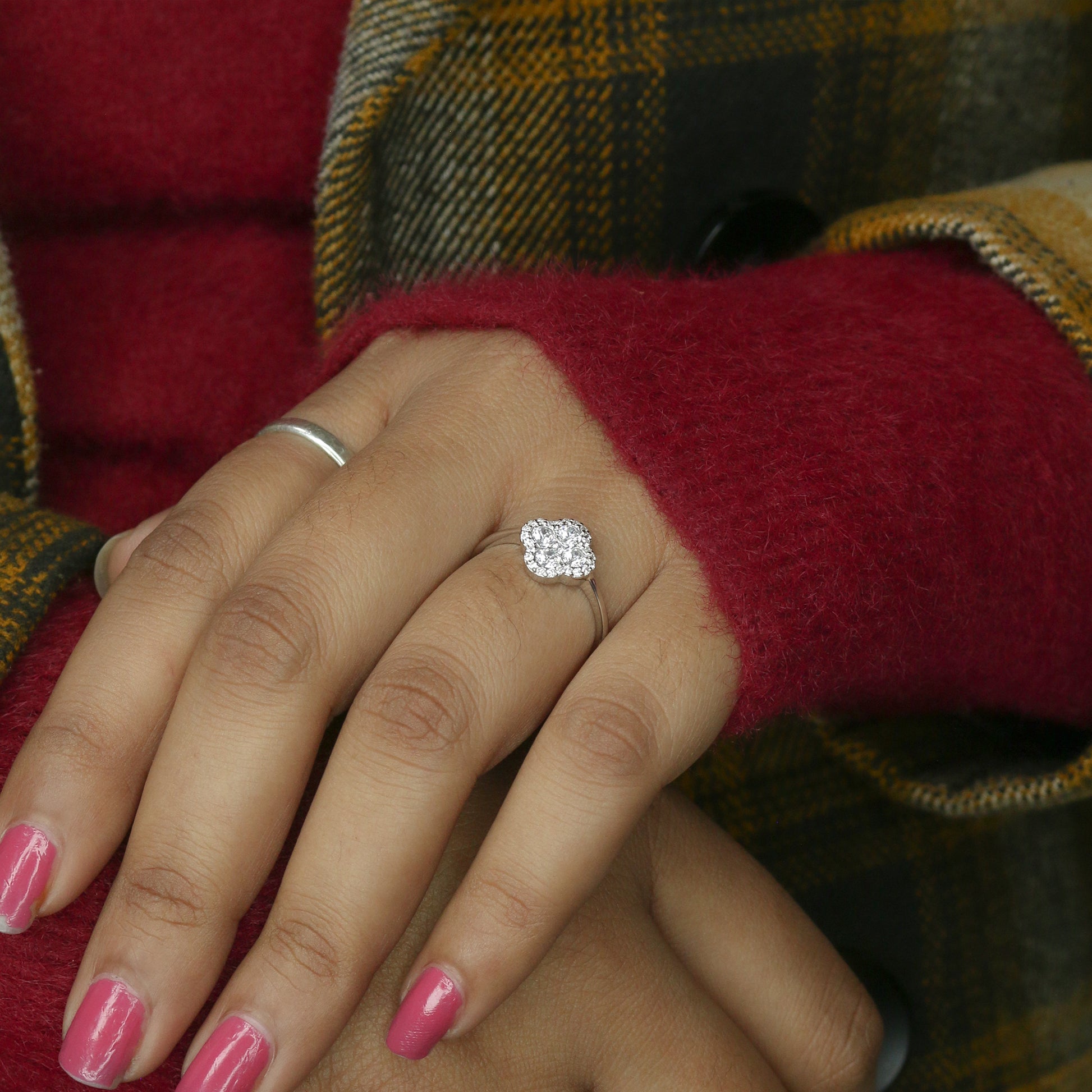 Cushion Halo Diamond Gold Ring for Women – Luxury Statement Engagement Ring - Anirudh Jewels