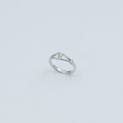 Sleek White Gold Love Knot Ring