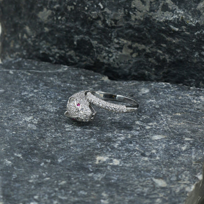 Ruby Halo Diamond Gold Ring - Anirudh Jewels