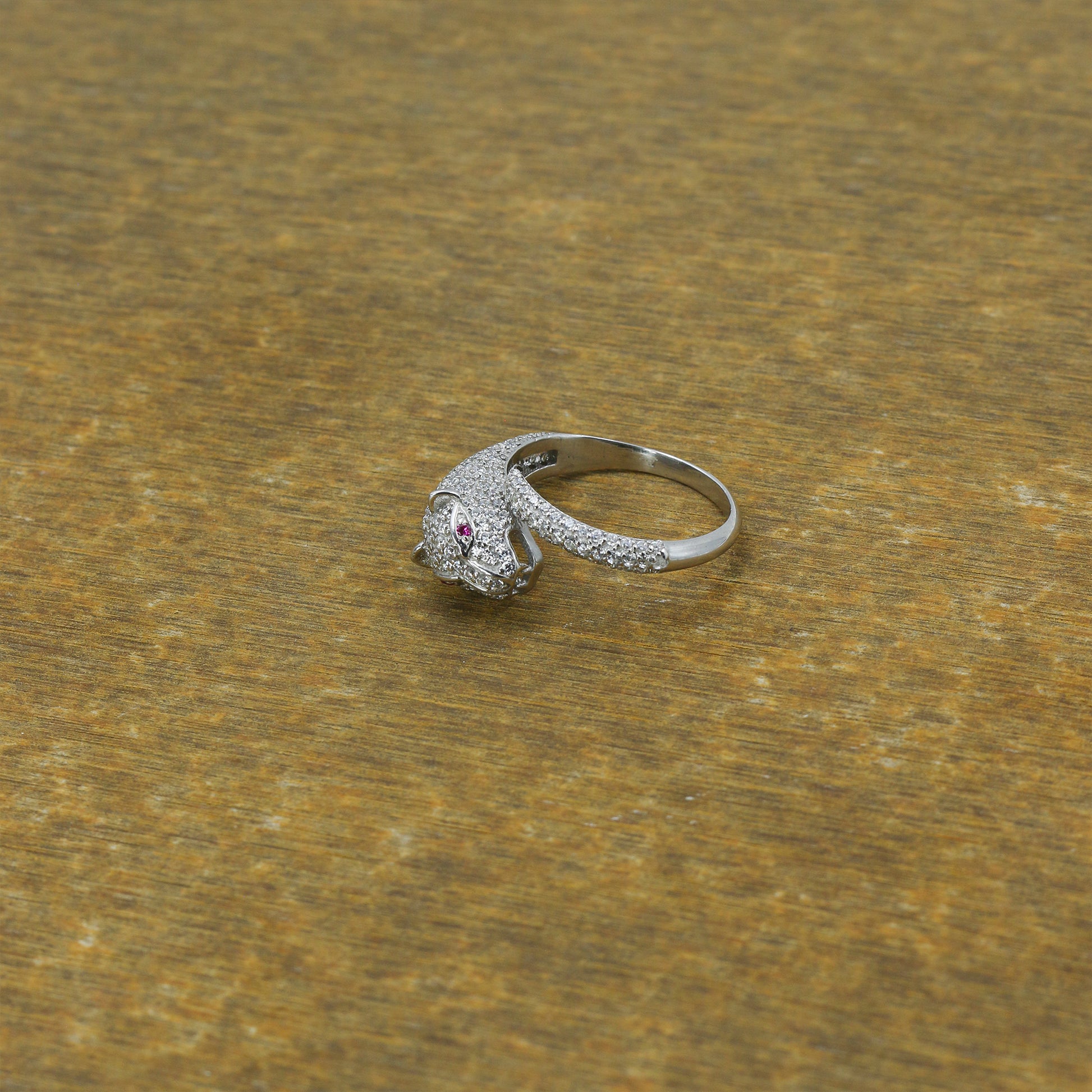 Ruby Halo Diamond Gold Ring - Anirudh Jewels