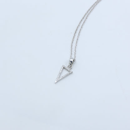 Diamond Triangle Gold Pendant – Natural Diamond Geometric Necklace - Anirudh Jewels