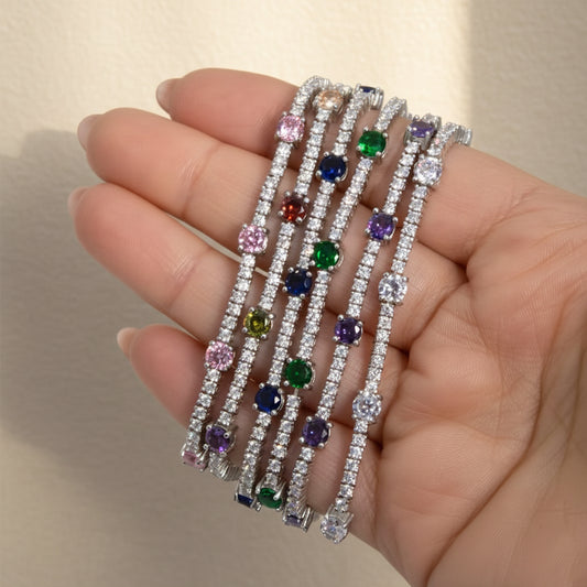 Sapphire & Diamond Grand Tennis Bracelet - Anirudh Jewels