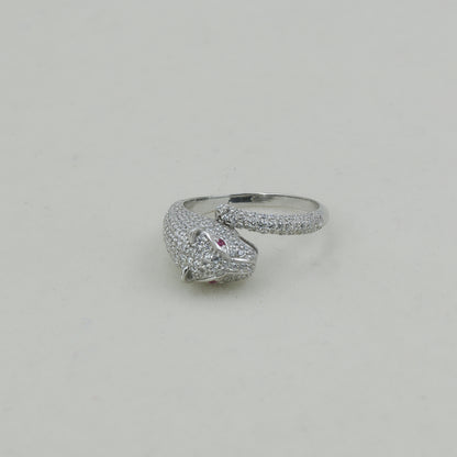 Ruby Halo Diamond Gold Ring - Anirudh Jewels
