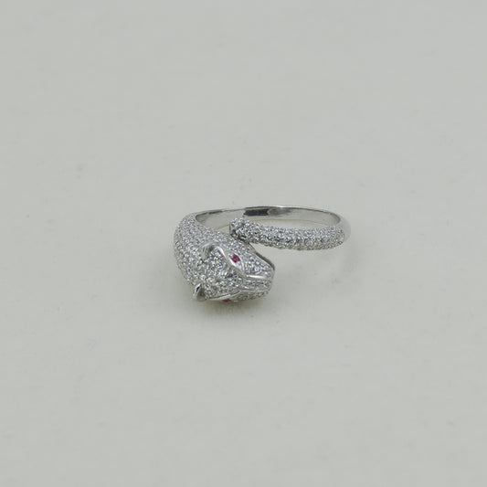 Ruby Halo Diamond Gold Ring - Anirudh Jewels