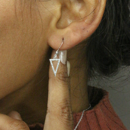 Minimal Diamond Drop Earrings - Anirudh Jewels