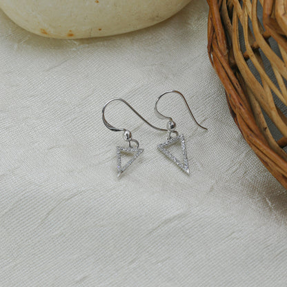 Minimal Diamond Drop Earrings - Anirudh Jewels