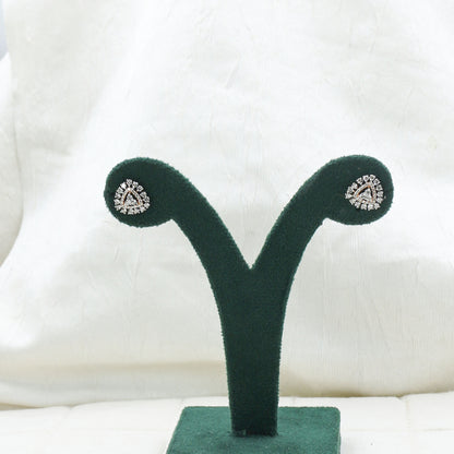 Diamond Pear-Shaped Halo Stud Earrings