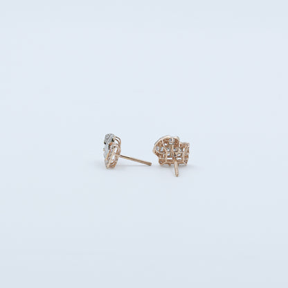 Diamond & Mixed-Cut Architectural Stud Earrings
