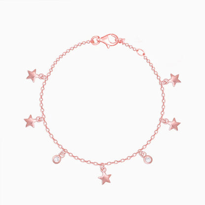 Diamond Charm Gold Bracelet – 0.30ct CVD EF-VVS Dainty Luxury - Anirudh Jewels