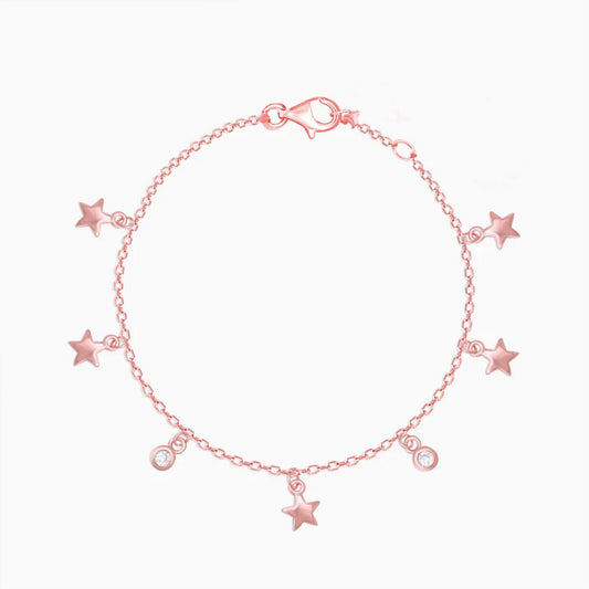 Diamond Charm Gold Bracelet – 0.30ct CVD EF-VVS Dainty Luxury - Anirudh Jewels