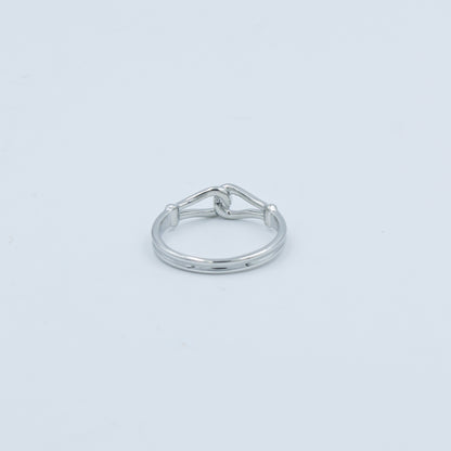 Sleek White Gold Love Knot Ring