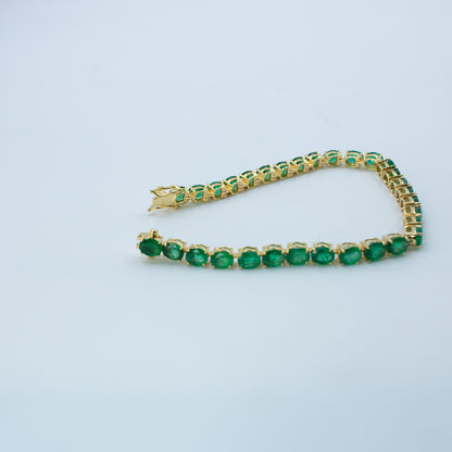 Natural Emerald Beaded/Strand Bracelet