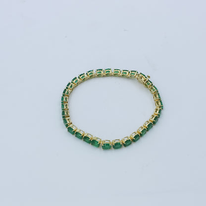 Natural Emerald Beaded/Strand Bracelet