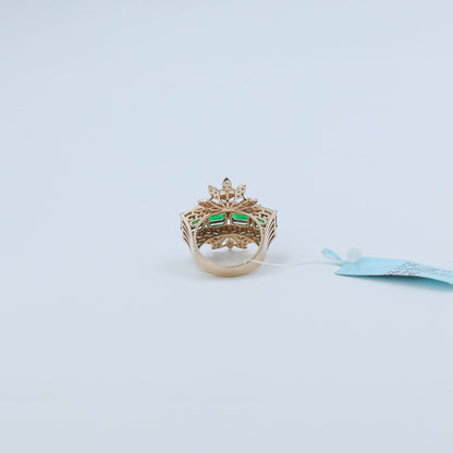 Diamond & Emerald Statement Ring