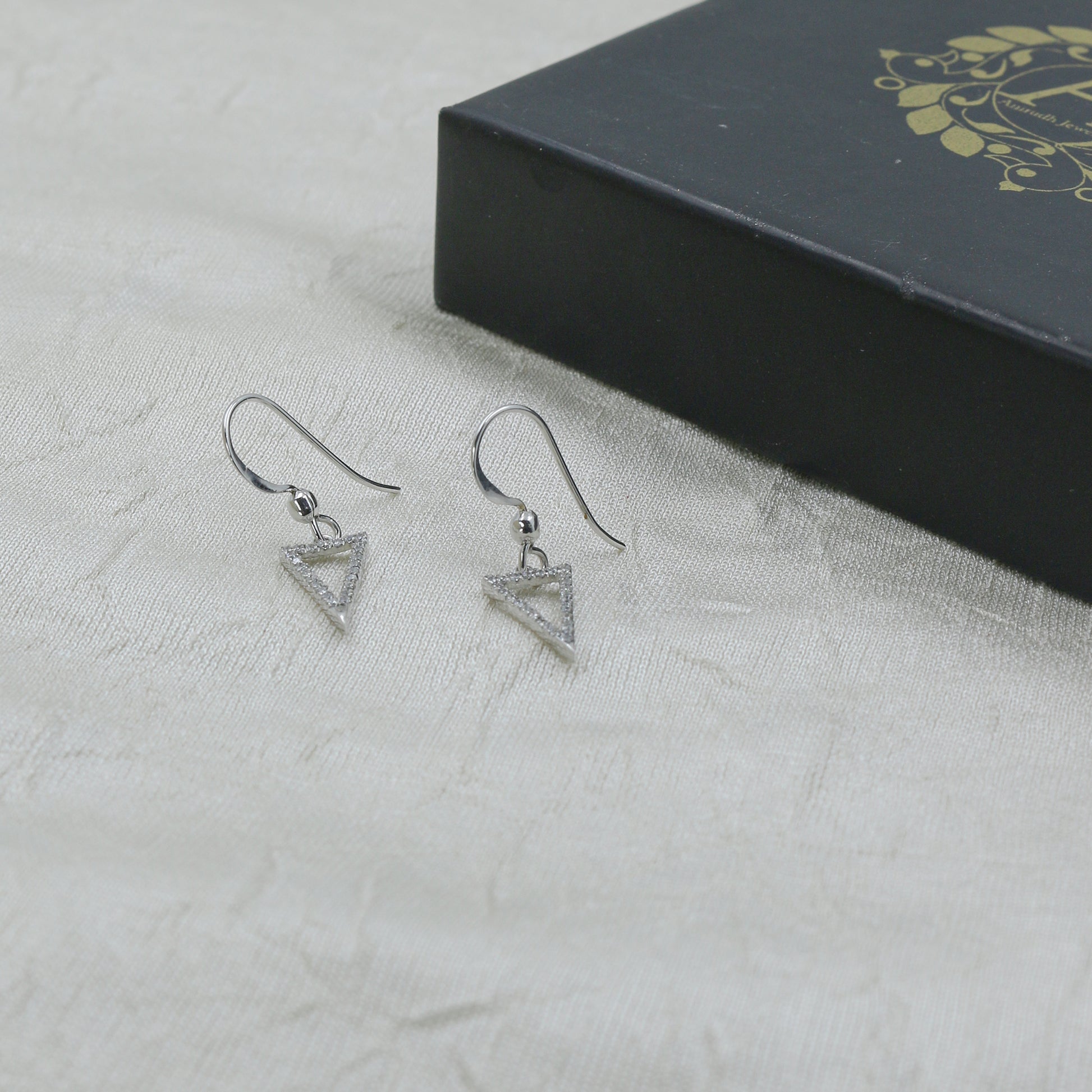Minimal Diamond Drop Earrings - Anirudh Jewels