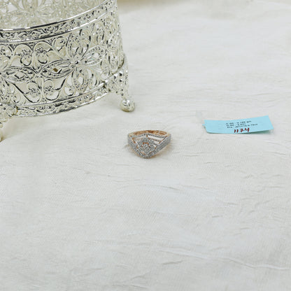 Diamond Wave Cluster Statement Ring