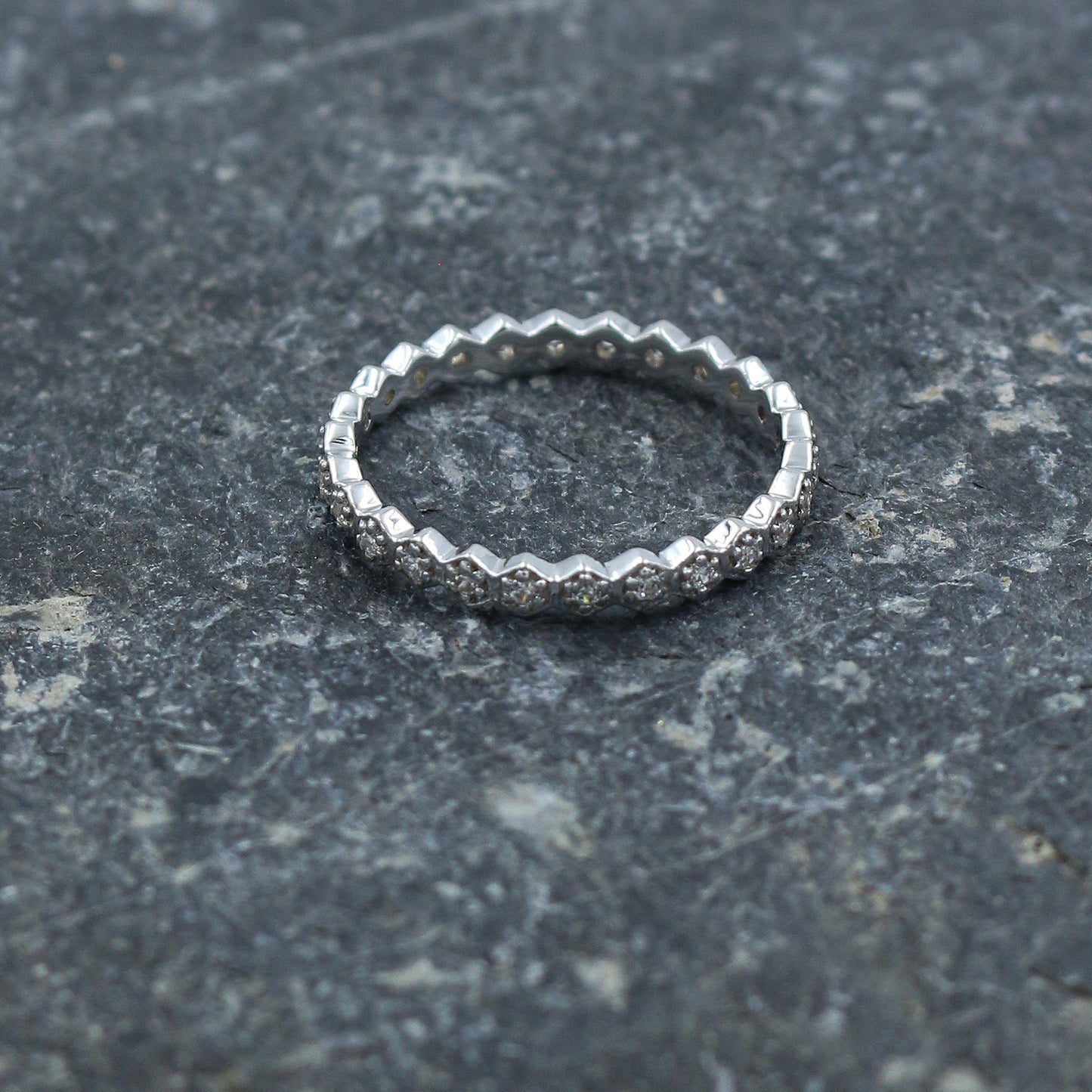 Diamond Eternity Band Gold Ring - Anirudh Jewels