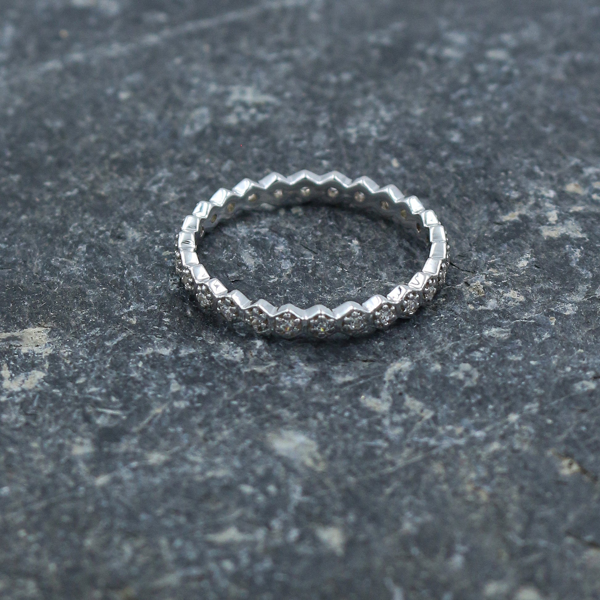 Diamond Eternity Band Gold Ring - Anirudh Jewels