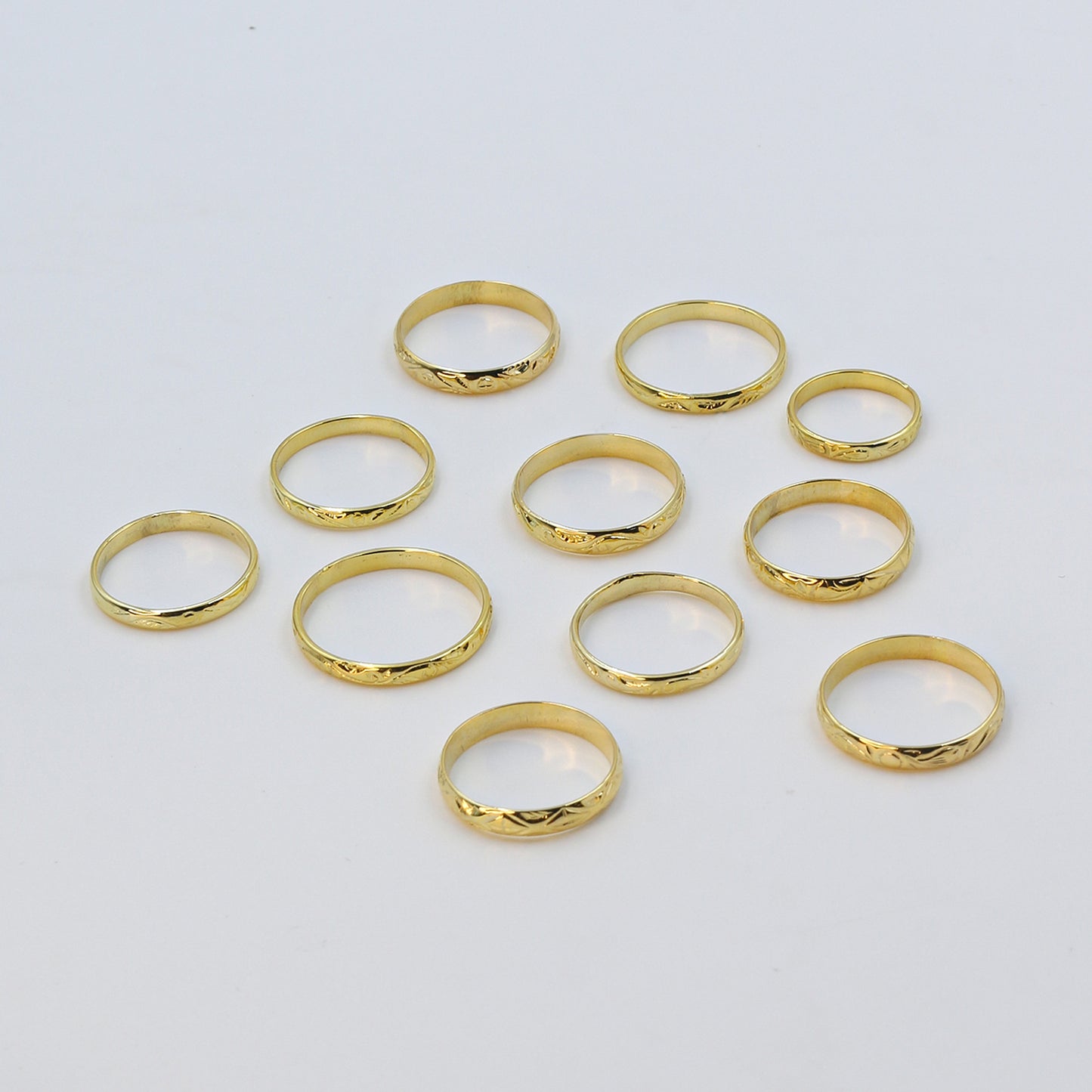Yellow Gold Minimalist Open Hoop Ring – Single Piece