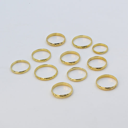 Yellow Gold Minimalist Open Hoop Ring – Single Piece
