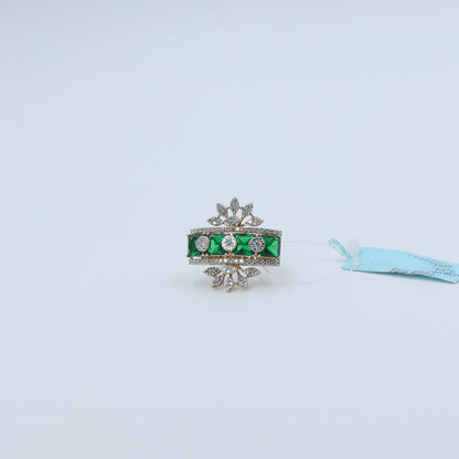 Diamond & Emerald Statement Ring
