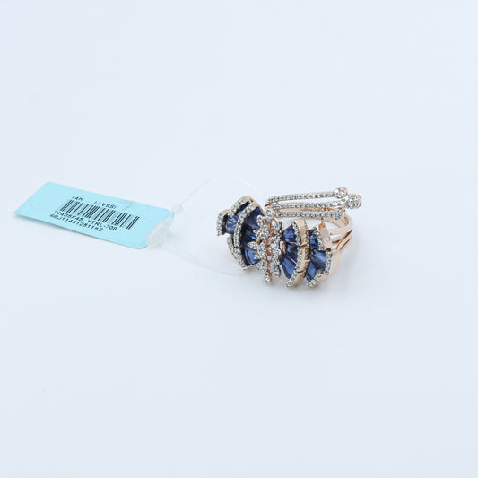 CVD Diamond & Royal Blue Cocktail Ring