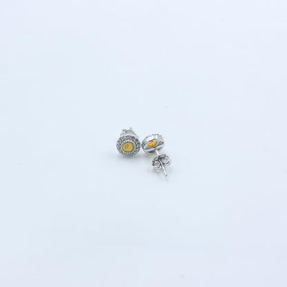 Diamond Opal Halo Stud Earrings for Women – Elegant Gold Designer Earrings - Anirudh Jewels
